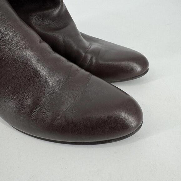 Stuart Weitzman boots womens 8 brown soft leather designer minimalist wedge - Picture 3 of 7